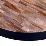 Coffee Table Round Reclaimed Teak Wood - 45-Degree Angle