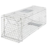 Galvanised Live Trap 80 cm - Front View