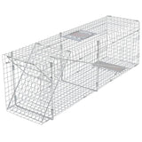 Galvanised Live Trap 100 cm - Front View