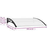 Door Canopy 150 x 100 cm PC