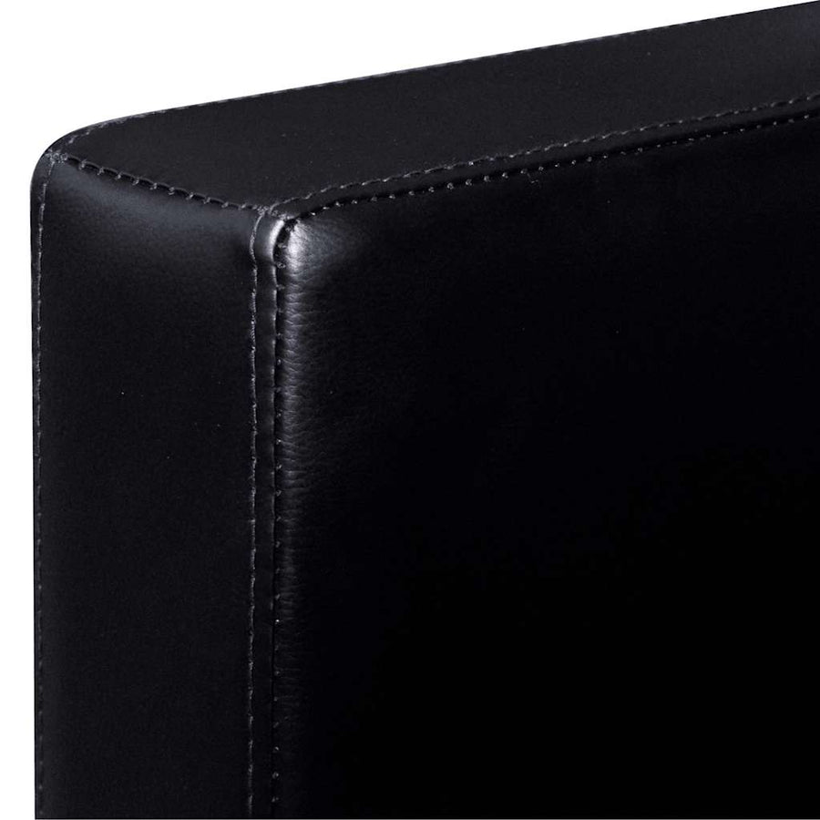 Sectional Sofa 3-Seater Artificial Leather Black