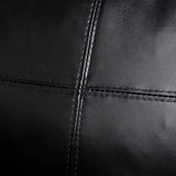 Sectional Sofa 3-Seater Artificial Leather Black - Close-Up Angle