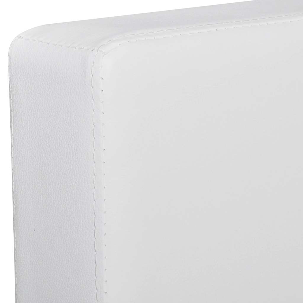 Sectional Sofa 3-Seater Artificial Leather White