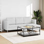 Sectional Sofa 3-Seater Artificial Leather White