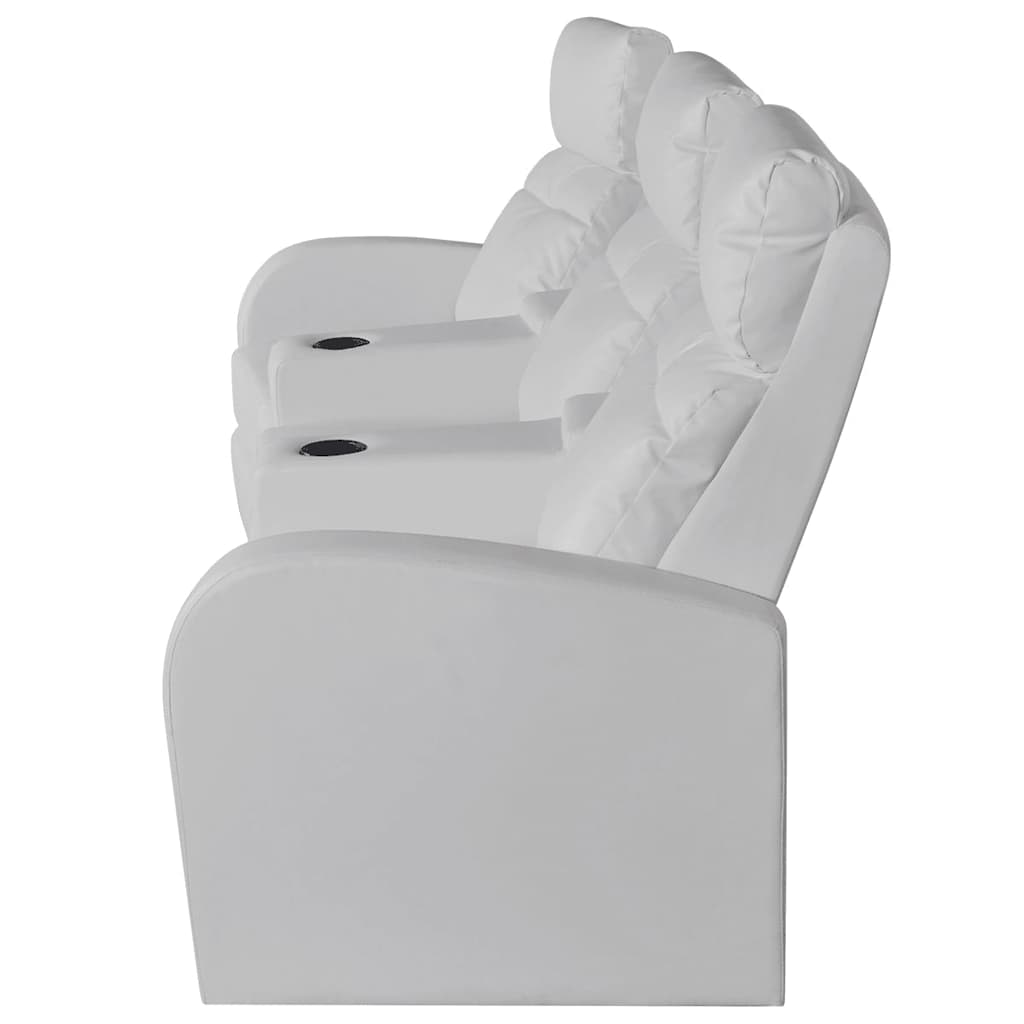 Recliner 3-seat Artificial Leather White