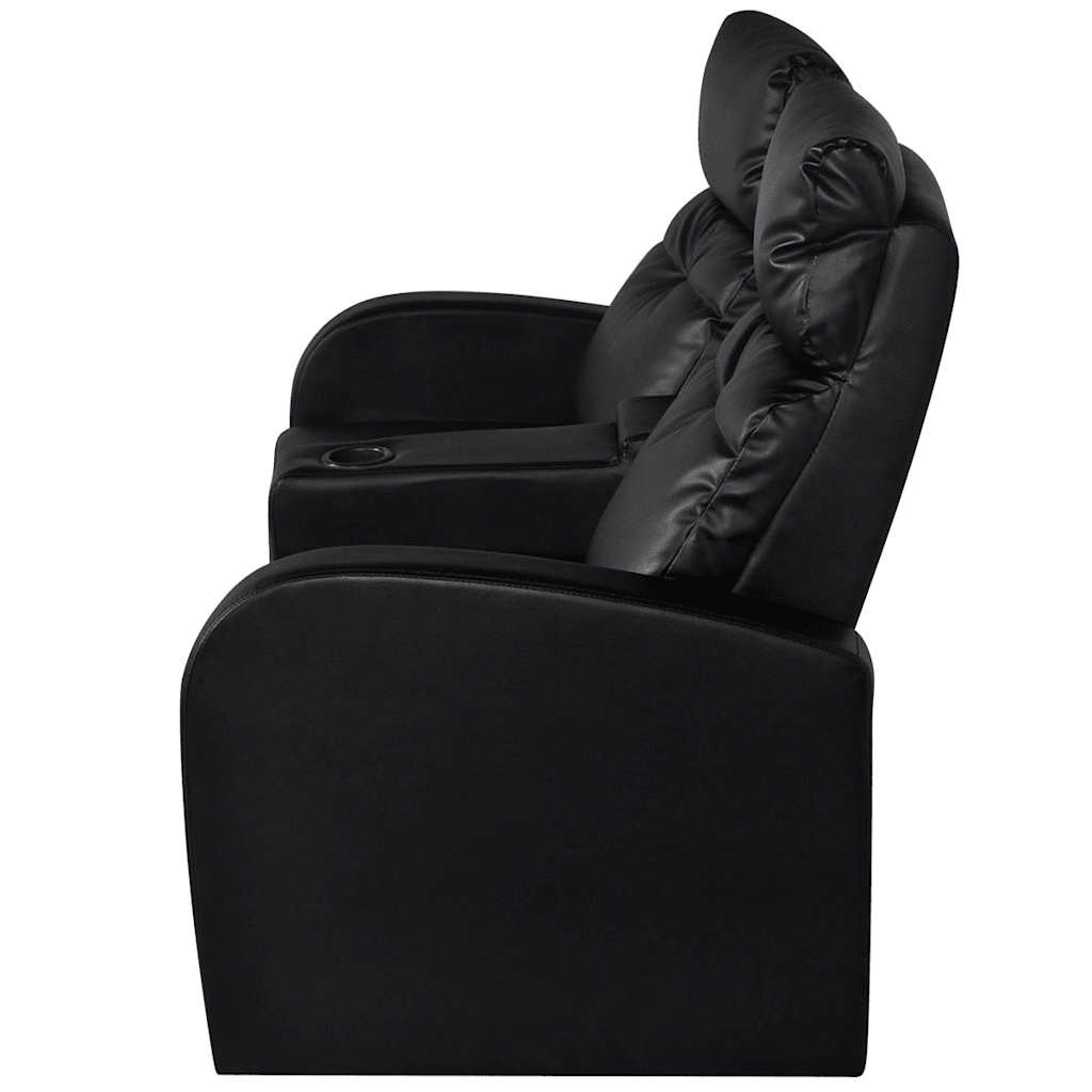 Recliner 2-seat Artificial Leather Black