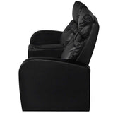 Recliner 2-seat Artificial Leather Black