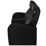 Recliner 2-seat Artificial Leather Black