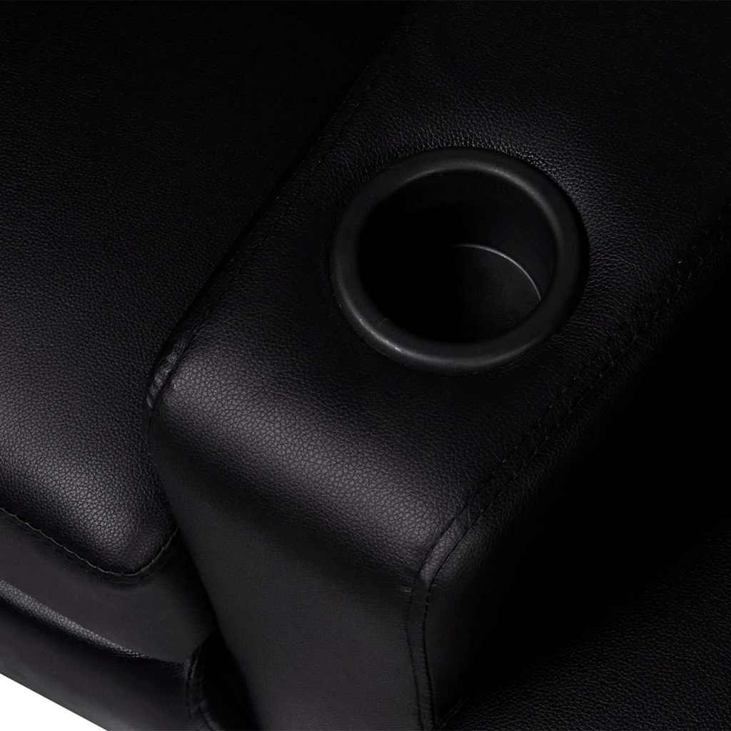 Recliner 2-seat Artificial Leather Black