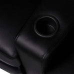 Recliner 2-seat Artificial Leather Black