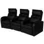 Recliner 3-seat Artificial Leather Black