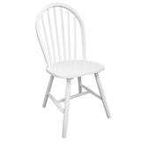 Dining Chairs 4 pcs White Solid Rubber Wood - Top-Down View