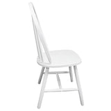 Dining Chairs 4 pcs White Solid Rubber Wood - 45-Degree Angle
