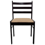 Dining Chairs 2 pcs Brown Solid Rubber Wood and Velvet