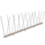 2-row Plastic Bird & Pigeon Spikes Set of 6 3 m - Front View