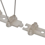 2-row Plastic Bird & Pigeon Spikes Set of 6 3 m - Top-Down View