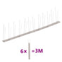 2-row Stainless Steel Bird & Pigeon Spikes Set of 6 3 m