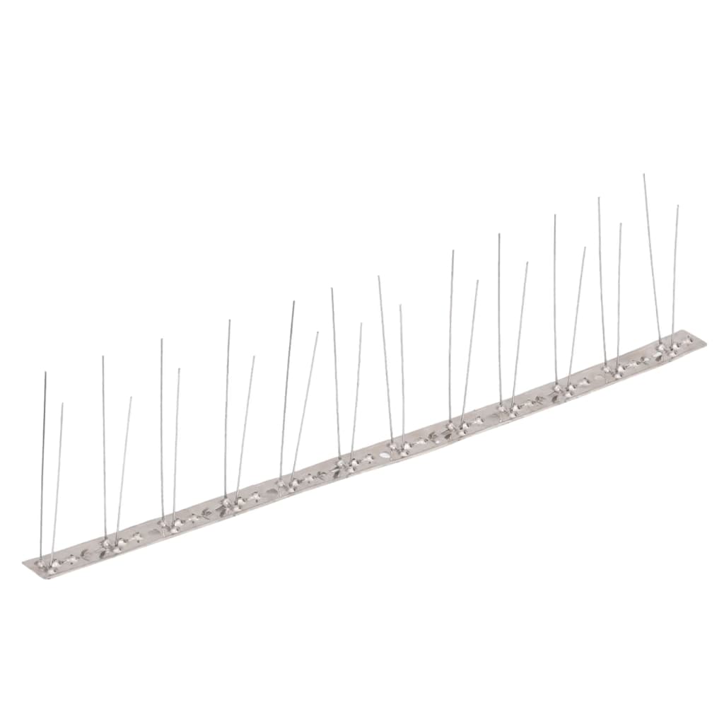 2-row Stainless Steel Bird & Pigeon Spikes Set of 6 3 m