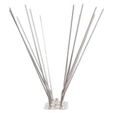 4-row Stainless Steel Bird & Pigeon Spikes Set of 6 3 m - Top-Down View