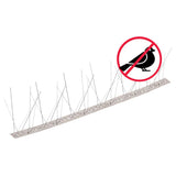 5-row Stainless Steel Bird & Pigeon Spikes Set of 6 3 m - Rear View