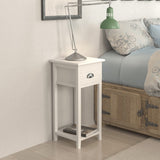 Nightstand with 1 Drawer White - Front View