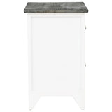 Nightstand 2 pcs with 2 Drawers Grey and White