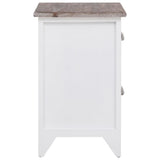 Nightstand 2 pcs with 2 Drawers Brown and White