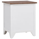 Nightstand 2 pcs with 2 Drawers Brown and White - Close-Up Angle