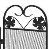 3-panel Fireplace Screen Iron Black - 45-Degree Angle