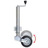 Heavy-duty Trailer Jack Wheel 60 mm - Front View