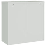 Office Cabinet with 2 Doors Grey 90 cm Steel
