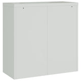 Office Cabinet with 2 Doors Grey 90 cm Steel - 45-Degree Angle