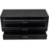 Metal Tool Chest 3 Drawers Black - Front View