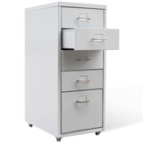 File Cabinet with 5 Drawers Grey 68.5 cm Steel - Front View