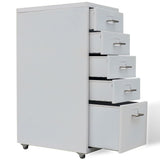 File Cabinet with 5 Drawers Grey 68.5 cm Steel - Top-Down View