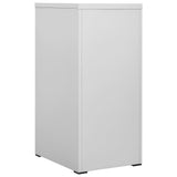 Filing Cabinet Light Grey 46x62x102.5 cm Steel - Side View