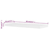 2 White MDF Floating Wall Display Shelves Book/DVD Storage - 45-Degree Angle