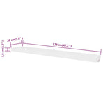 2 White MDF Floating Wall Display Shelves Book/DVD Storage