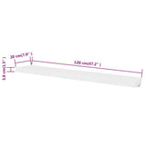 2 White MDF Floating Wall Display Shelves Book/DVD Storage - 45-Degree Angle