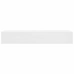 White MDF Floating Wall Display Shelf 1 Drawer Book/DVD Storage