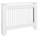 White Radiator Cover Heating Cabinet 112 cm Engineered Wood