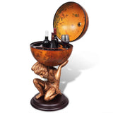 Globe Bar Wine Stand Atlas Design 42x42x85 cm - Front View