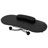 Folding Manicure Nail Table with Castors Black - Side View