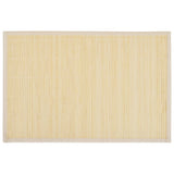 6 Bamboo Placemats 30 x 45 cm Natural