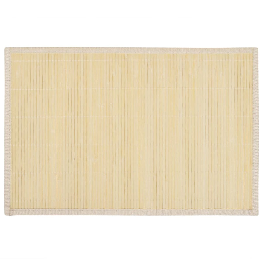 6 Bamboo Placemats 30 x 45 cm Natural