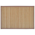 6 Bamboo Placemats 30 x 45 cm Brown