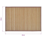 6 Bamboo Placemats 30 x 45 cm Brown