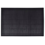 6 Bamboo Placemats 30 x 45 cm Black - Front View