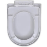 White Soft-close Toilet Seat Square - 45-Degree Angle