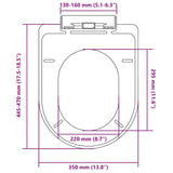 White Soft-close Toilet Seat Square - Low Angle